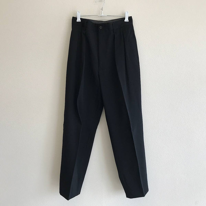 『USED』 
TOKIO KUMAGAI トキオクマガイ 
 80s セットアップ ダブルスーツ ヴィンテージ スーツ 
ウールギャバ ブラック