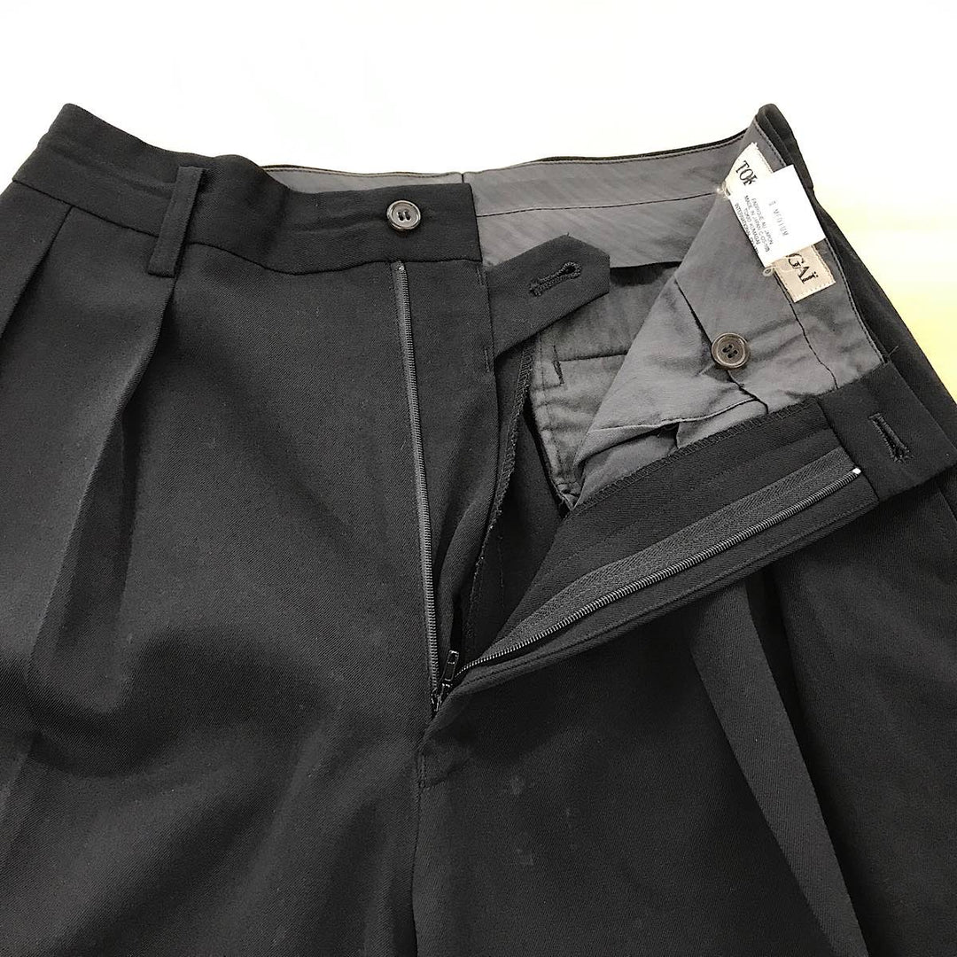 『USED』 
TOKIO KUMAGAI トキオクマガイ 
 80s セットアップ ダブルスーツ ヴィンテージ スーツ 
ウールギャバ ブラック