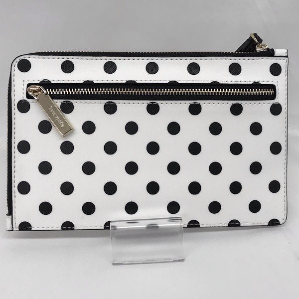 『美品』 
Kate Spade ケイトスペード 
 ドット WRL00638  アクセサリーポーチ 
PVC ホワイト
