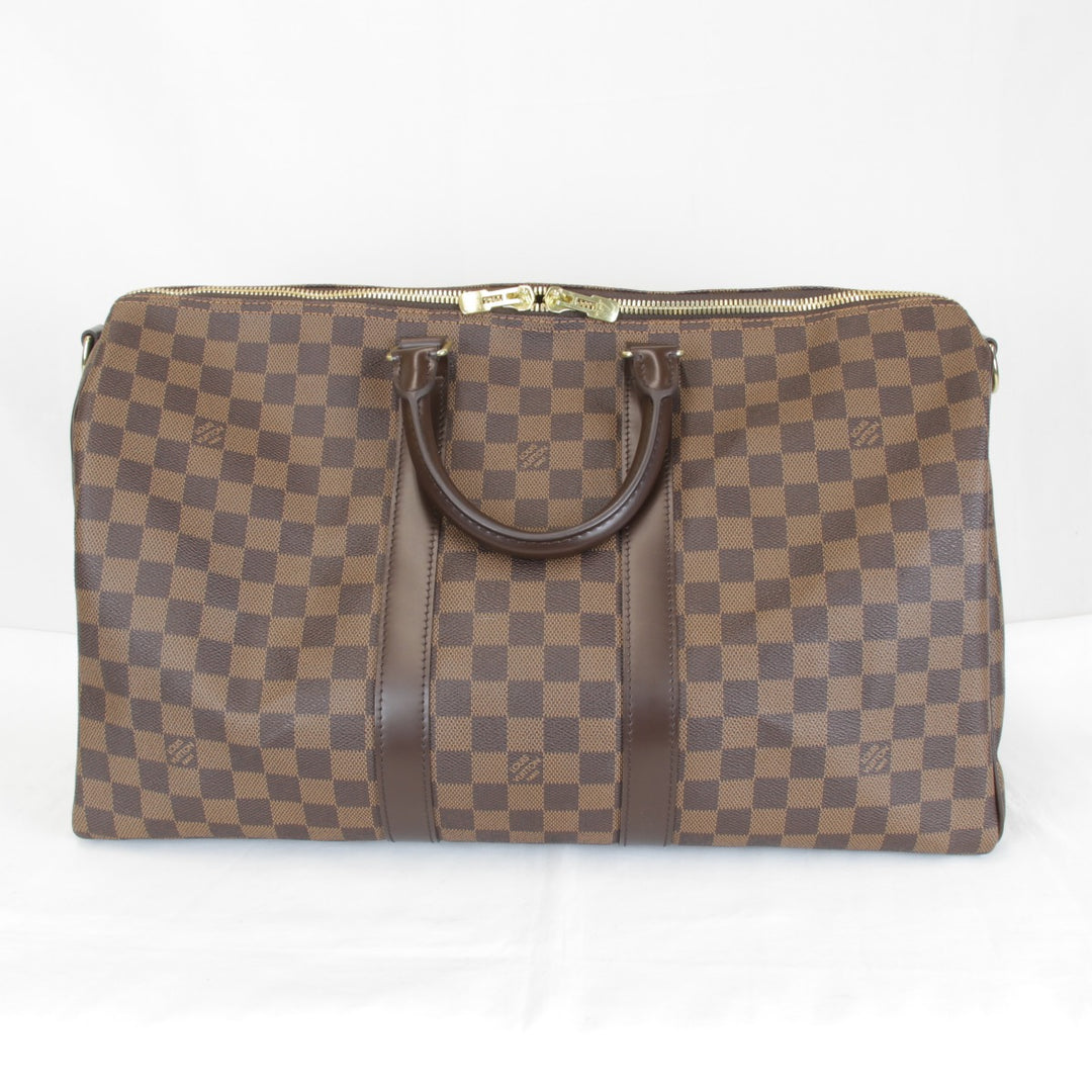良品『USED』 
LOUIS VUITTON ルイ・ヴィトン 
 キーポルバンドリエール45 N41428/MB4181 ボストンバッグ 
ダミエキャンバス/レザー ブラウン