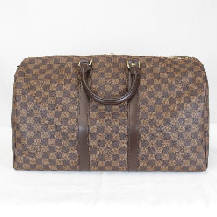 良品『USED』 
LOUIS VUITTON ルイ・ヴィトン 
 キーポルバンドリエール45 N41428/MB4181 ボストンバッグ 
ダミエキャンバス/レザー ブラウン