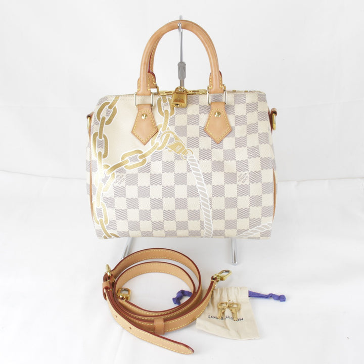 良品『USED』 
LOUIS VUITTON ルイ・ヴィトン 
 パンドリエール N40473/RFID ボストンバッグ 
ダミエアズールキャンバス ホワイト