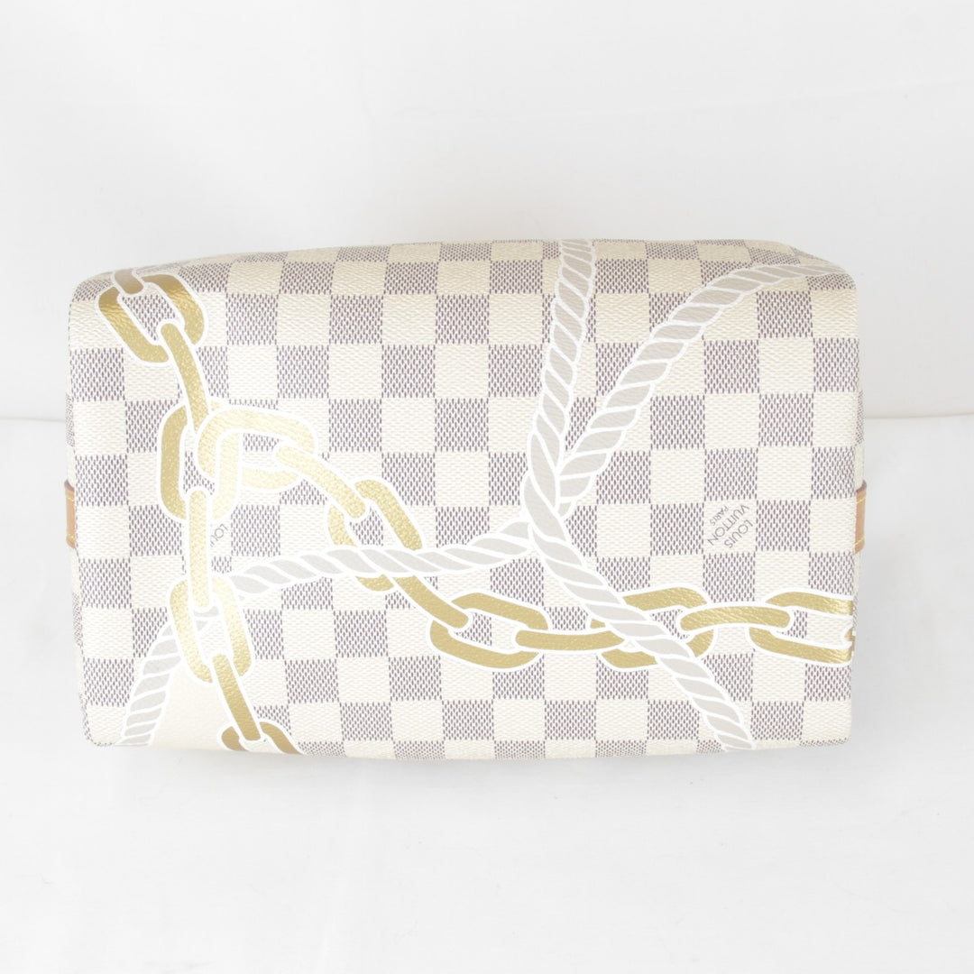 良品『USED』 
LOUIS VUITTON ルイ・ヴィトン 
 パンドリエール N40473/RFID ボストンバッグ 
ダミエアズールキャンバス ホワイト
