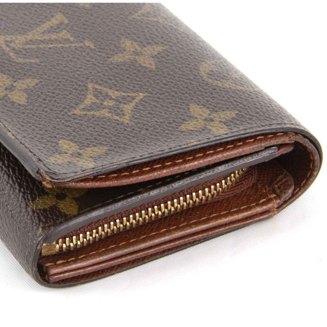 『USED』 
LOUIS VUITTON ルイ・ヴィトン 
 ポルトフォイユトレゾール M61736 二つ折り財布 
モノグラムキャンバス モノグラム