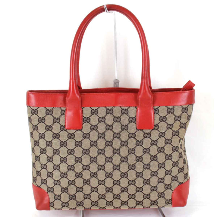 『USED』 
GUCCI グッチ 
 002.1119 002058 ハンドバッグ 
GGキャンバス レッド