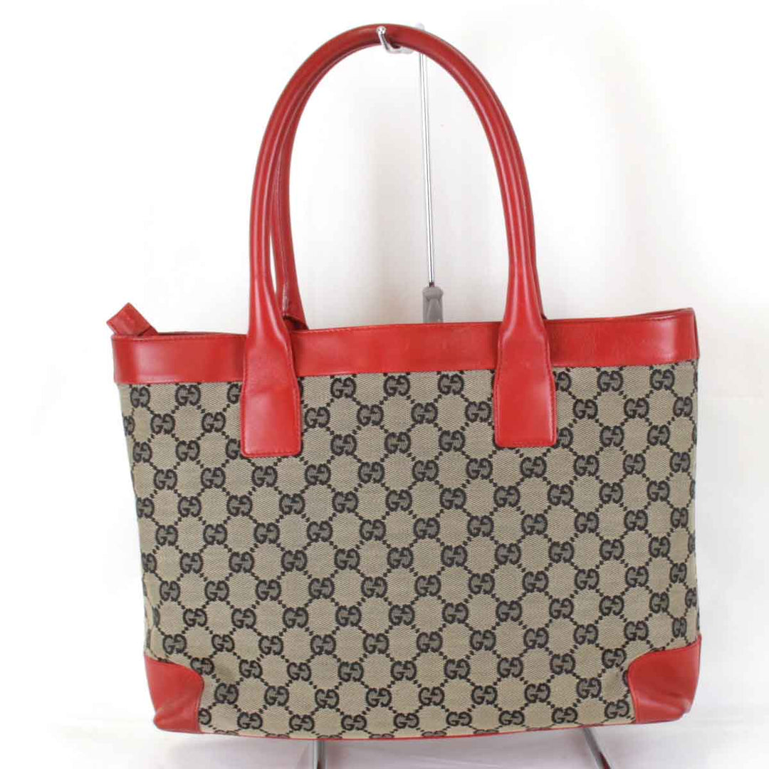『USED』 
GUCCI グッチ 
 002.1119 002058 ハンドバッグ 
GGキャンバス レッド