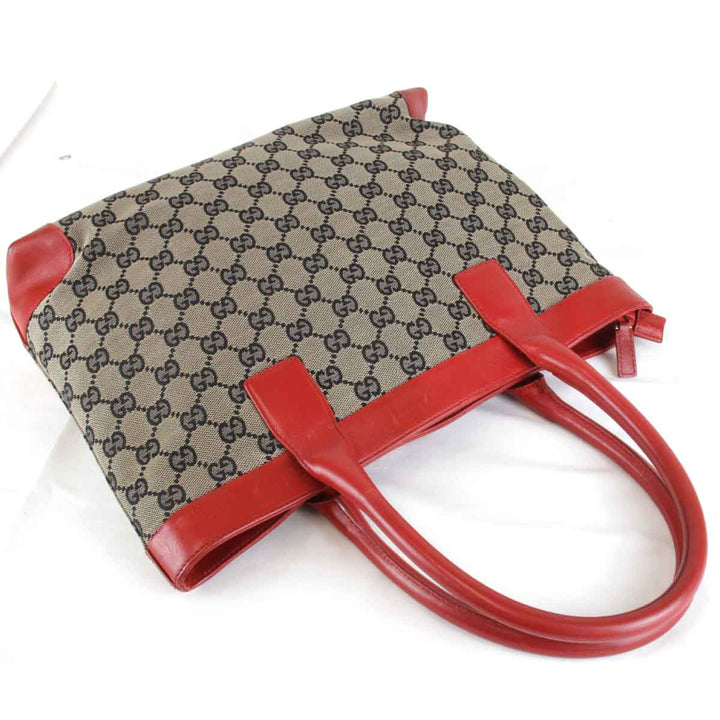 『USED』 
GUCCI グッチ 
 002.1119 002058 ハンドバッグ 
GGキャンバス レッド
