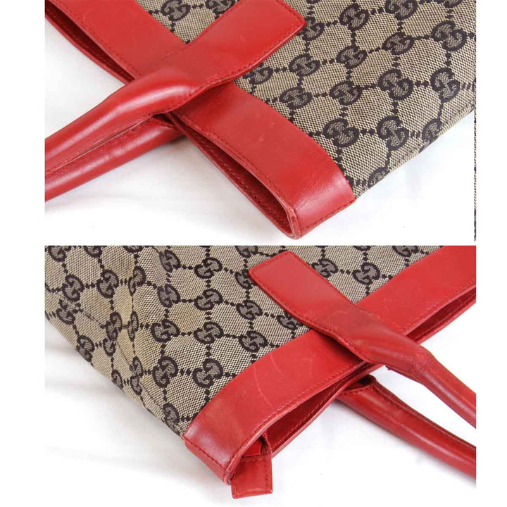 『USED』 
GUCCI グッチ 
 002.1119 002058 ハンドバッグ 
GGキャンバス レッド