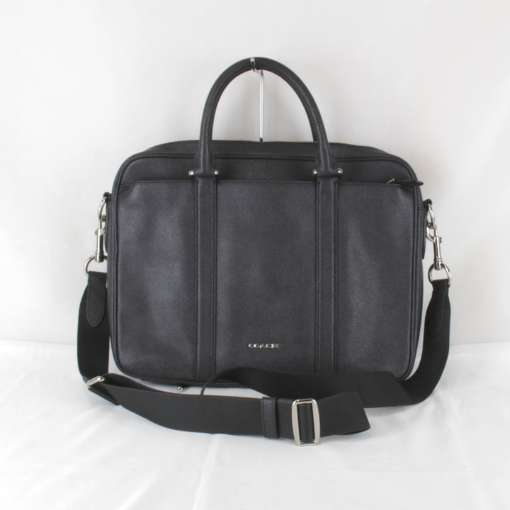 良品『USED』 
COACH コーチ 
 F59056 ブリーフケース ショルダーバッグ 
レザー ブラック