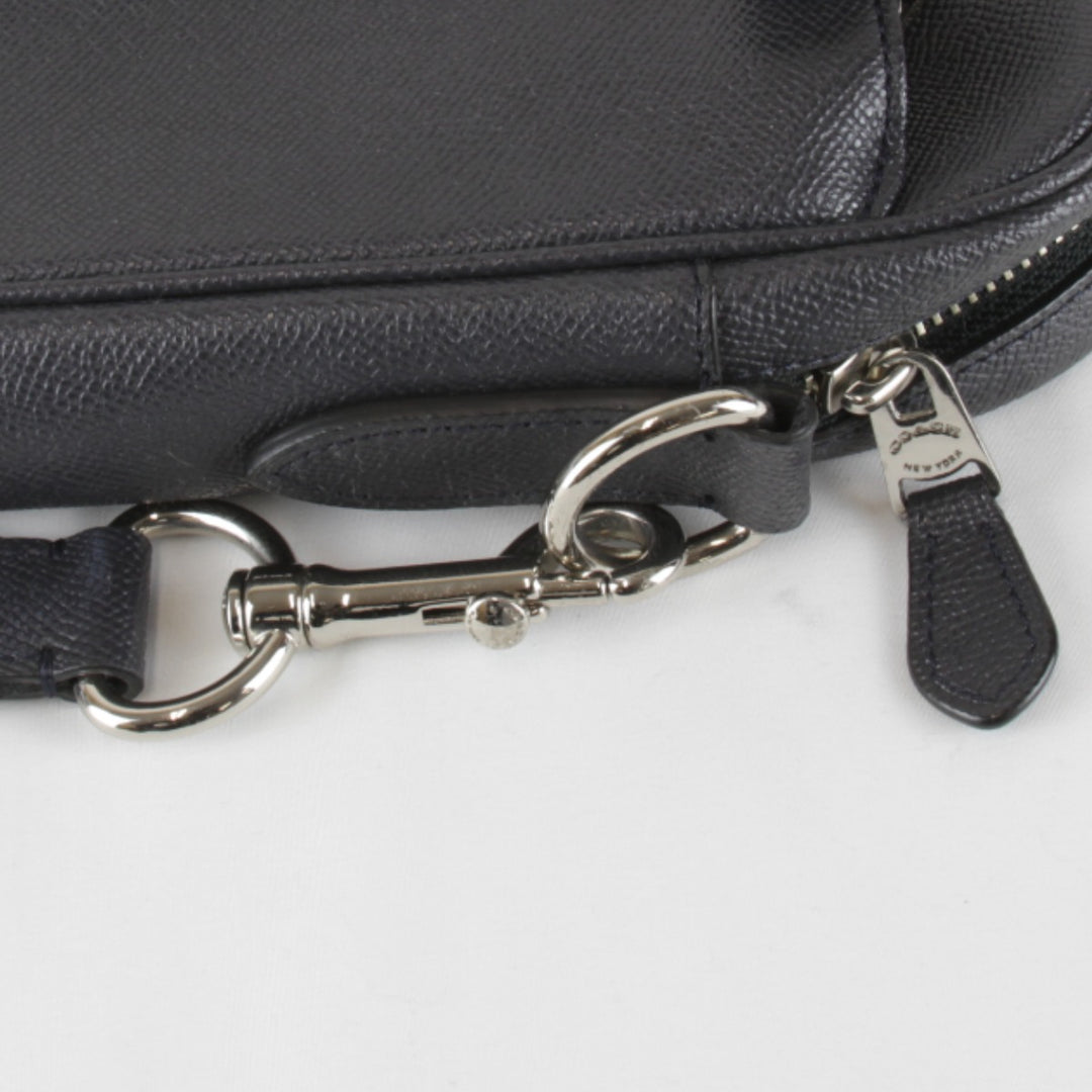 良品『USED』 
COACH コーチ 
 F59056 ブリーフケース ショルダーバッグ 
レザー ブラック