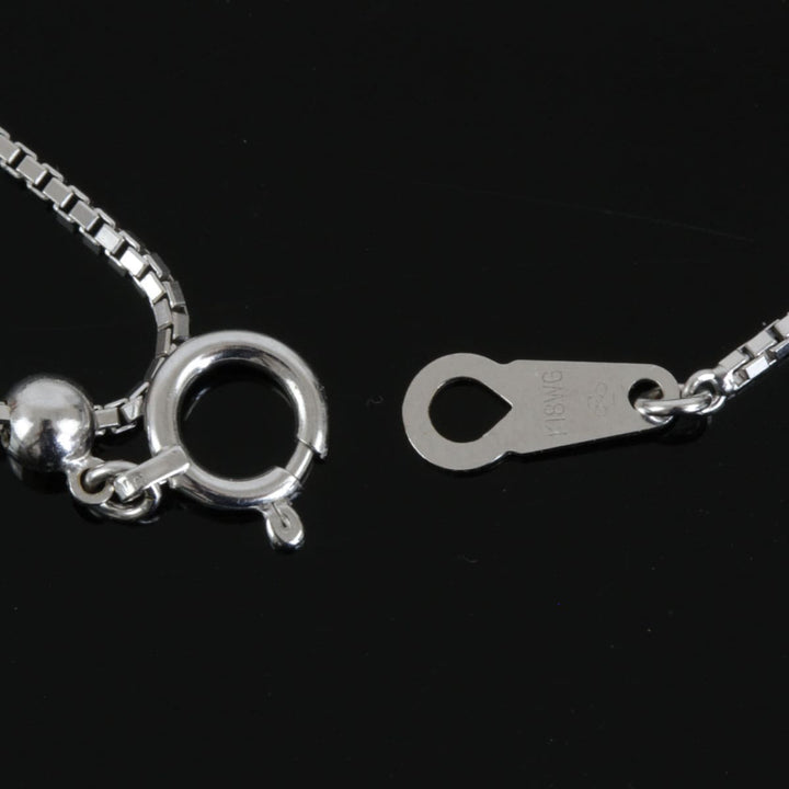 美品『USED』 K18WG 
 ハート ネックレス
 ダイヤモンド 0.81 14.8g