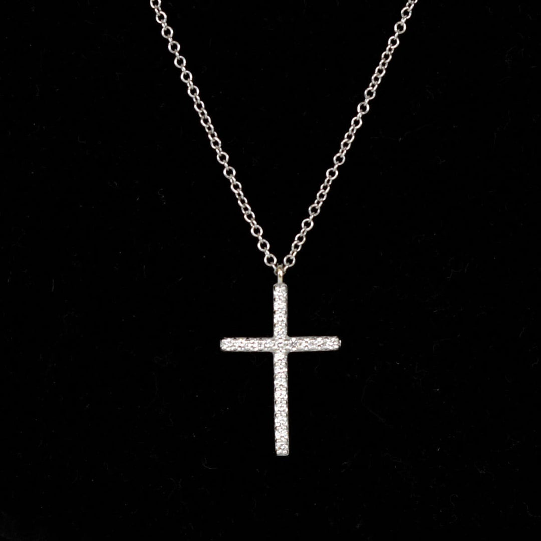 美品『USED』 K18 
TIFFANY&Co. クロス ネックレス
 2.4g