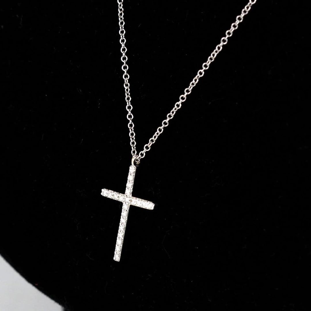 美品『USED』 K18 
TIFFANY&Co. クロス ネックレス
 2.4g