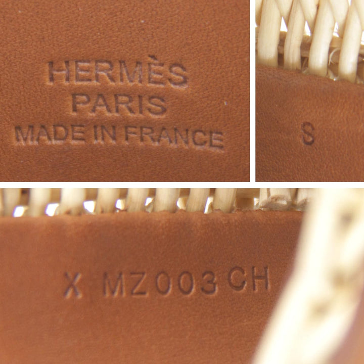 美品『USED』 
HERMES エルメス 
 コリエドシアン メドール ピクニック バングル 
レザー/ヴォーバレニア  /メタル ベージュ ブレスレット