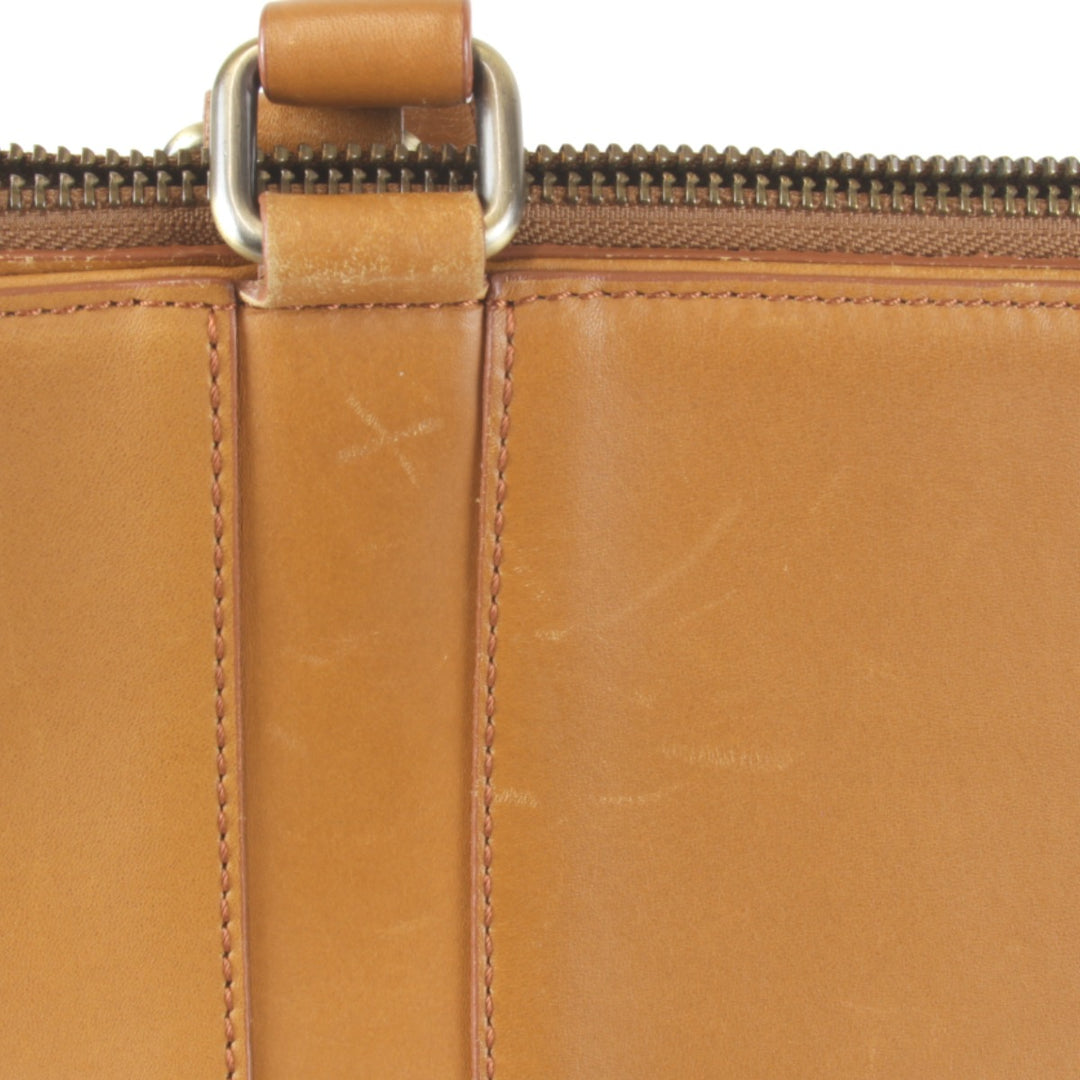 『USED』 
BURBERRY バーバリー 
 内ノバチェック ハンドバッグ 
レザー キャメル