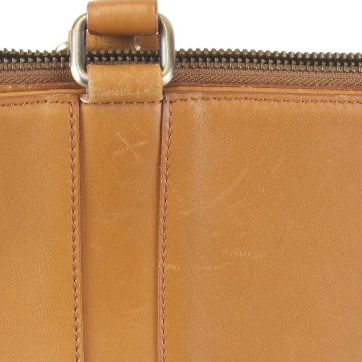 『USED』 
BURBERRY バーバリー 
 内ノバチェック ハンドバッグ 
レザー キャメル