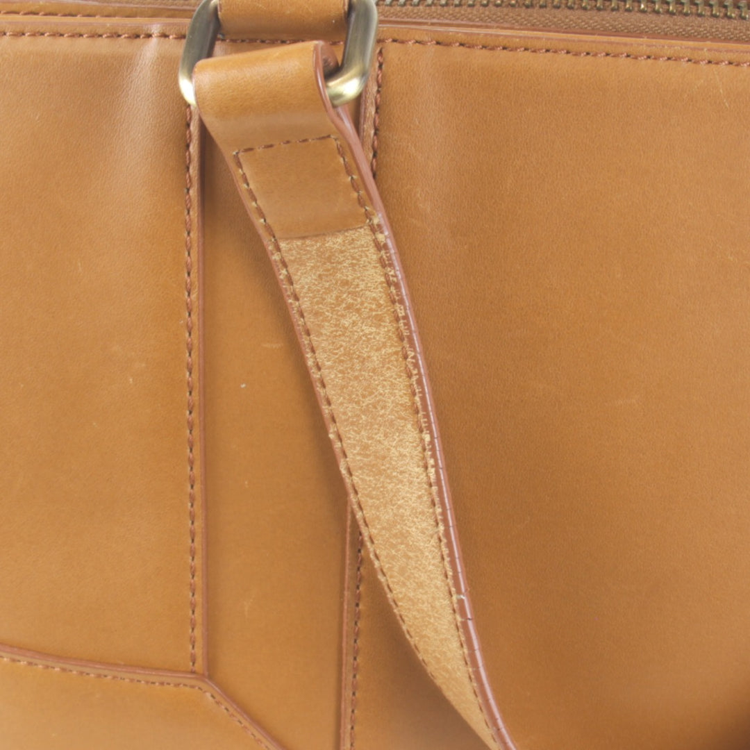 『USED』 
BURBERRY バーバリー 
 内ノバチェック ハンドバッグ 
レザー キャメル