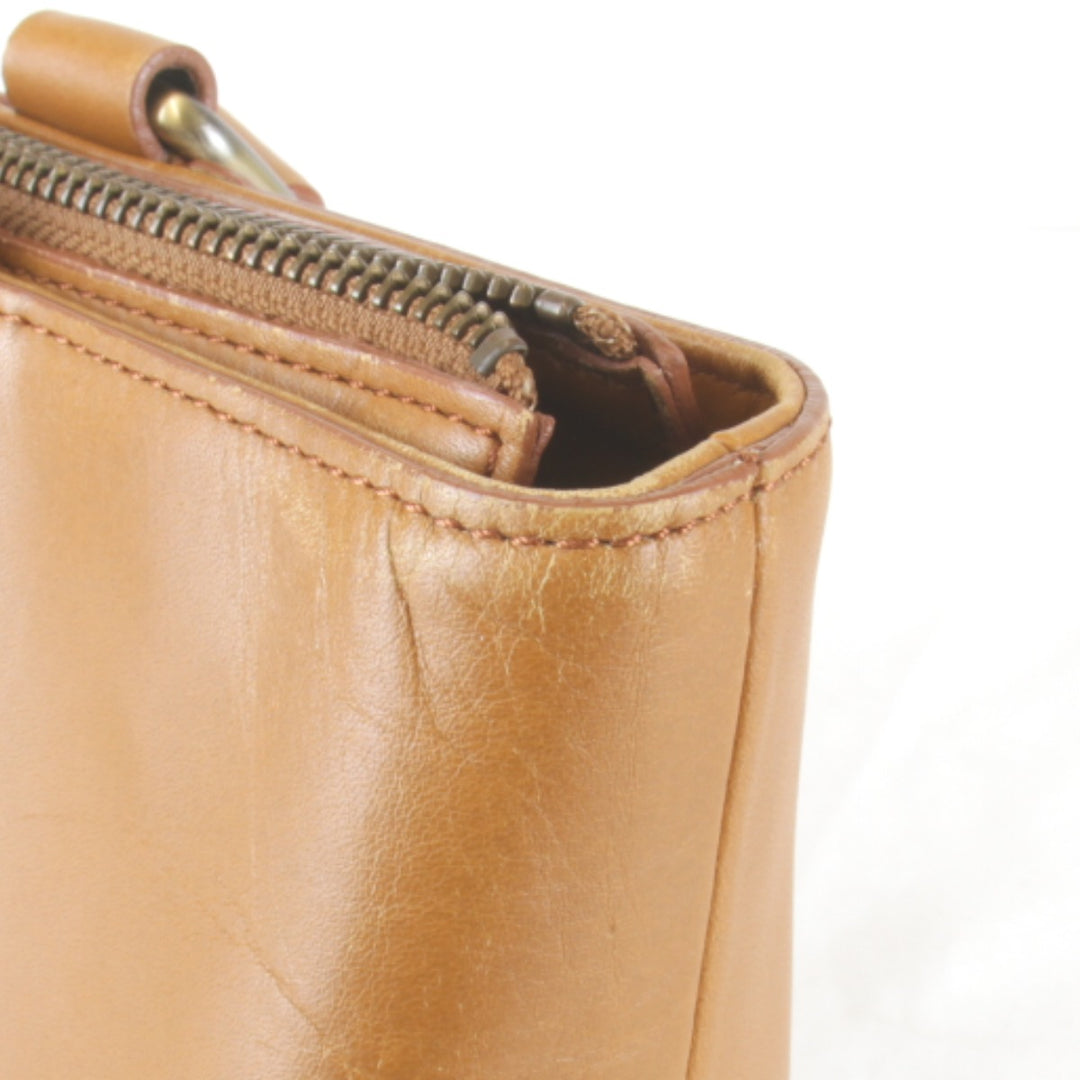 『USED』 
BURBERRY バーバリー 
 内ノバチェック ハンドバッグ 
レザー キャメル