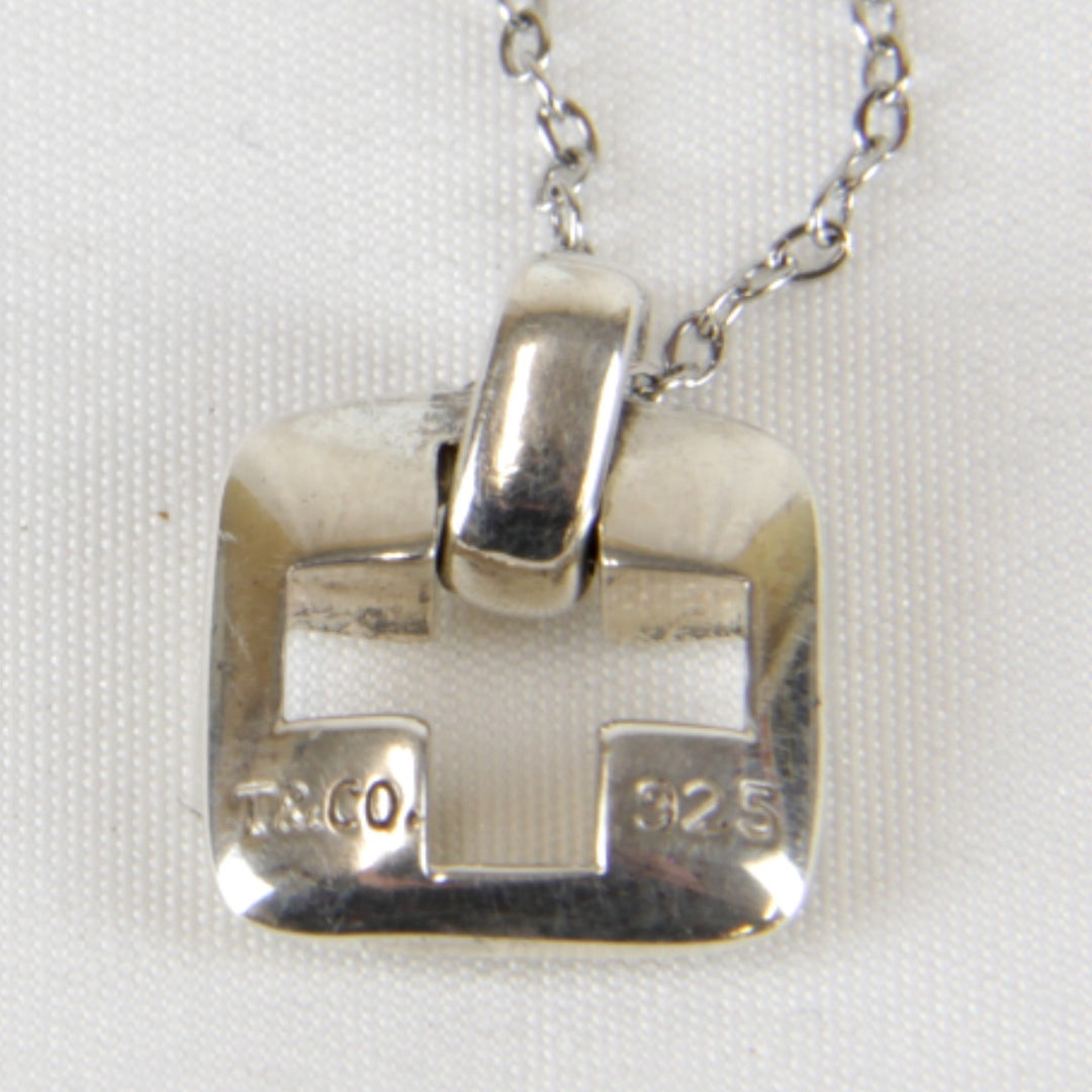 『USED』 シルバー925 
TIFFANY&Co. ピアストクロス チェーン社外品 ネックレス
 4g