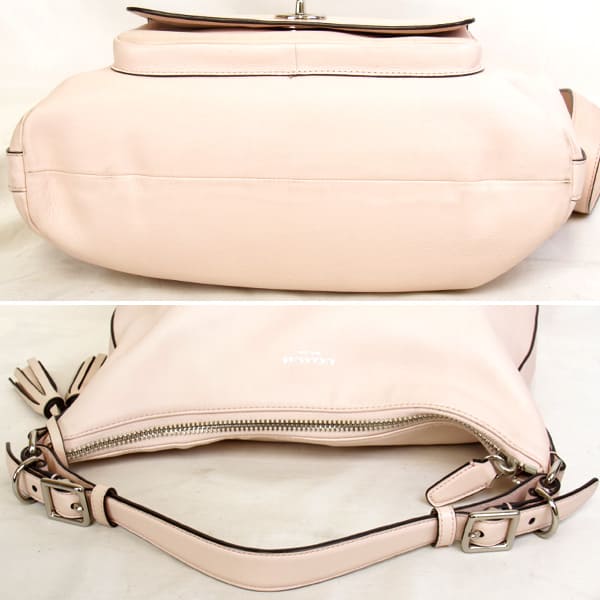 良品『USED』 
COACH コーチ 
 22381 ショルダーバッグ 
レザー ライトピンク
