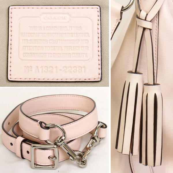 良品『USED』 
COACH コーチ 
 22381 ショルダーバッグ 
レザー ライトピンク