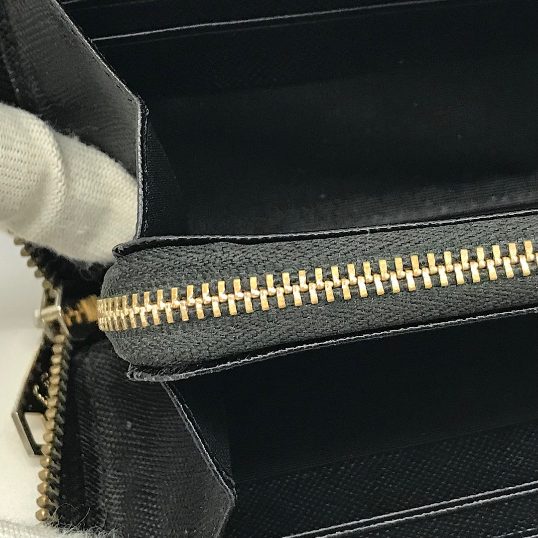 『USED』 
 
 PaulSmith ポールドローイング型押し財布 長財布 
 ブラック系