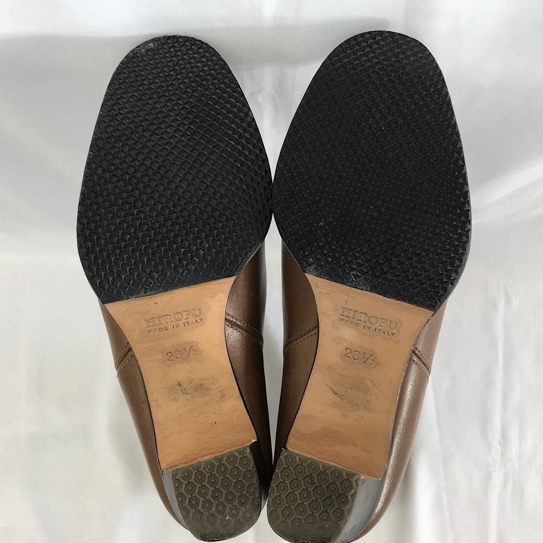 『USED』 
 
 HIROFU ロングブーツ 23.5cm ブーツ 
レザー ブラウン系