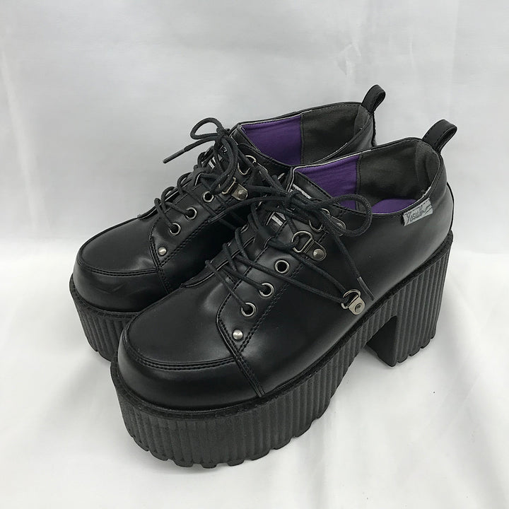 『USED』 
 
 YOSUKE 厚底レースアップシューズ Lサイズ  その他靴 
 ブラック系