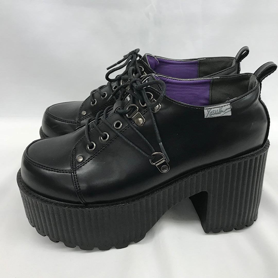 『USED』 
 
 YOSUKE 厚底レースアップシューズ Lサイズ  その他靴 
 ブラック系
