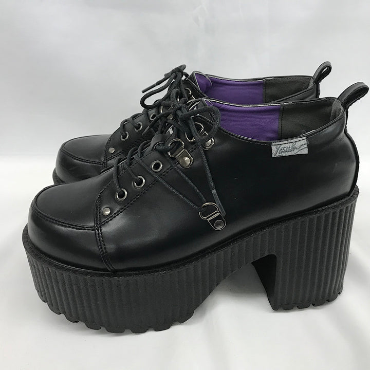 『USED』 
 
 YOSUKE 厚底レースアップシューズ Lサイズ  その他靴 
 ブラック系