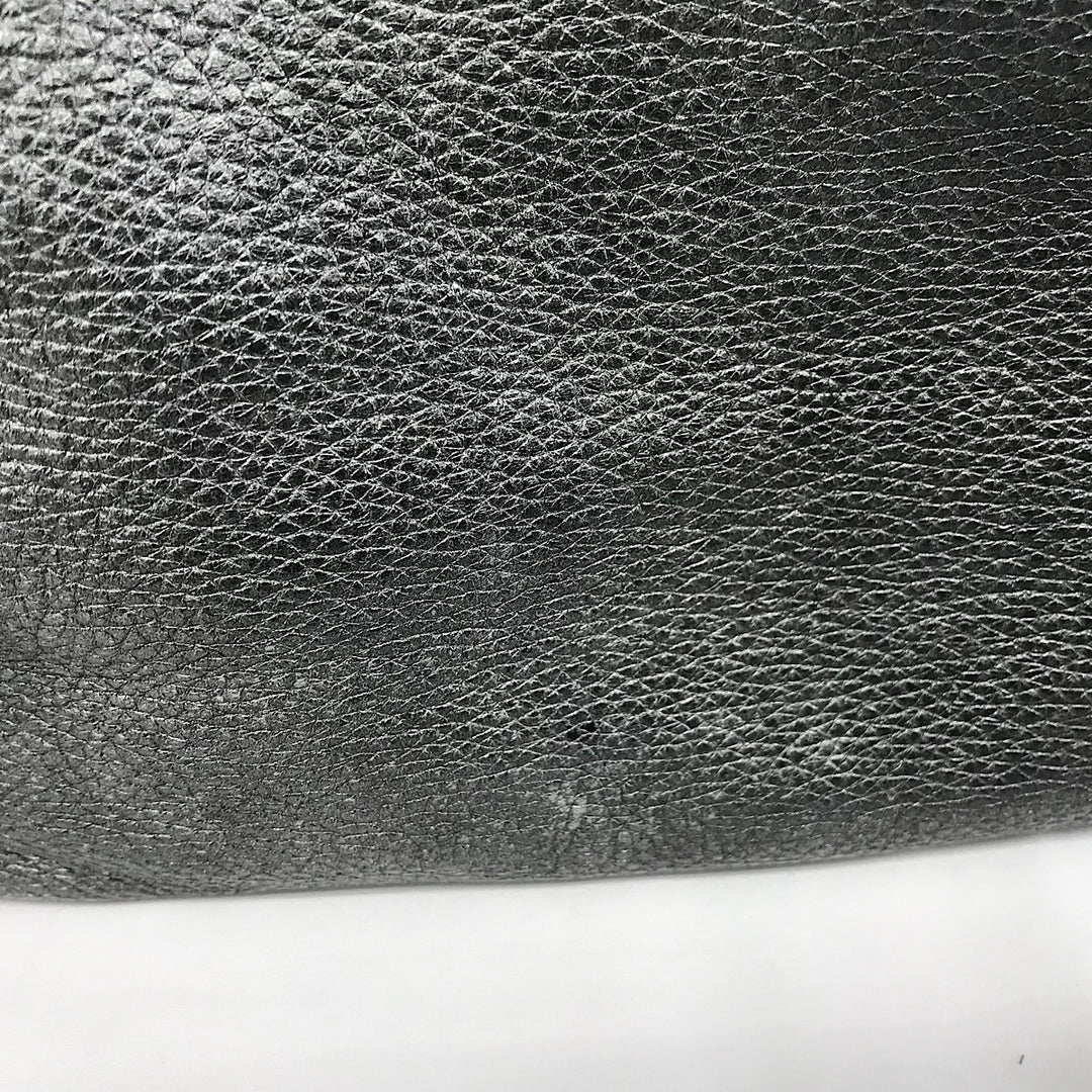 『USED』 
HIROFU ヒロフ 
 シルバーハンドバッグ ハンドバッグ 
牛革 シルバー系