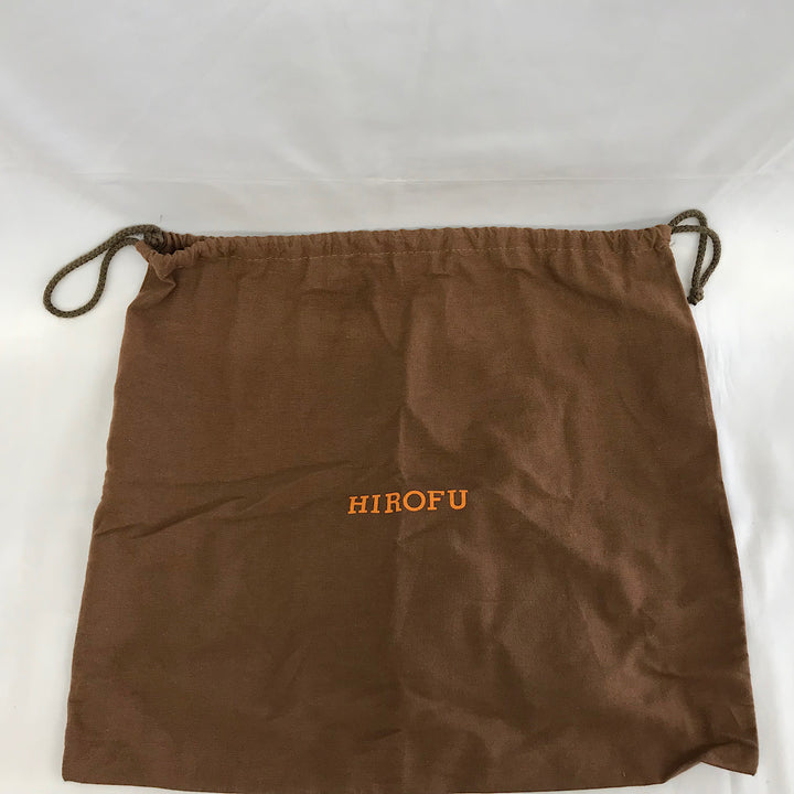『USED』 
HIROFU ヒロフ 
 シルバーハンドバッグ ハンドバッグ 
牛革 シルバー系