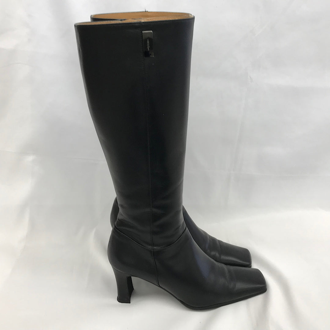 『USED』 
 
 TRUSSARDI トラサルディ ロングブーツ 23.0cm ブーツ 
レザー ブラック系