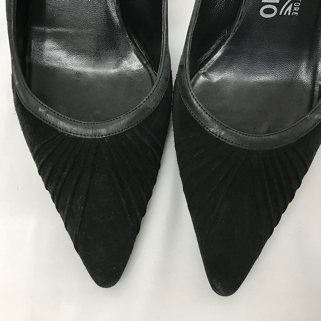『USED』 
Salvatore Ferragamo フェラガモ 
 24.5cm DS78235 パンプス 
レザー ブラック系