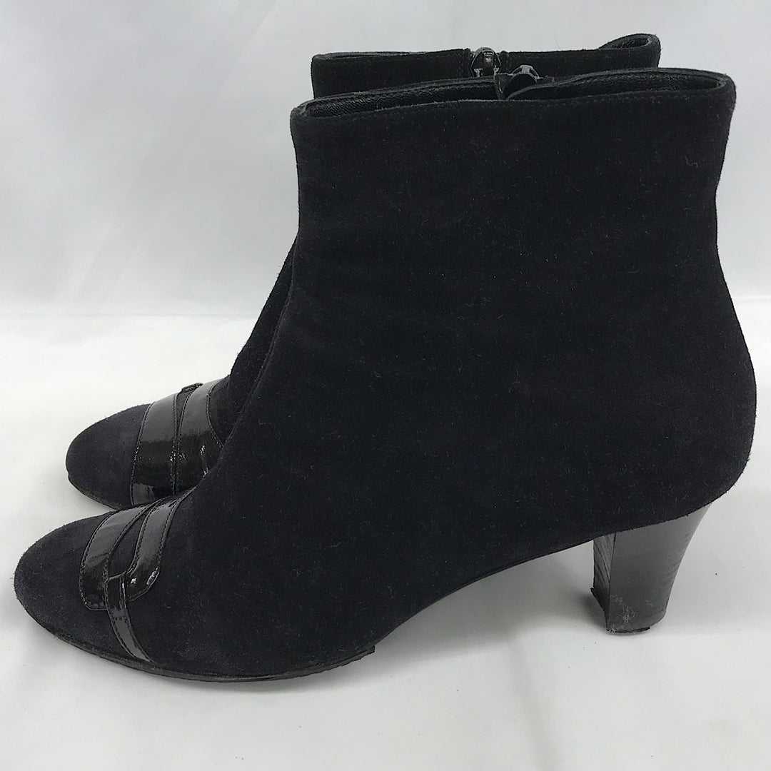 『USED』 
Salvatore Ferragamo フェラガモ 
 25.5cm YBH01465 ブーツ 
スウェード/レザー  ブラック系