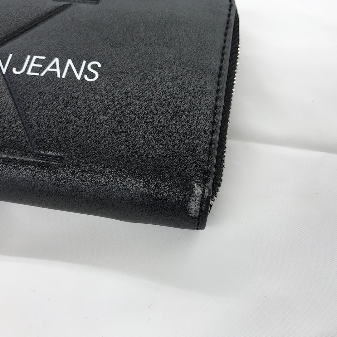 『USED』 
Calvin klein Jeans カルバンクラインジーンズ 
 財布 長財布 
ポリウレタン ブラック