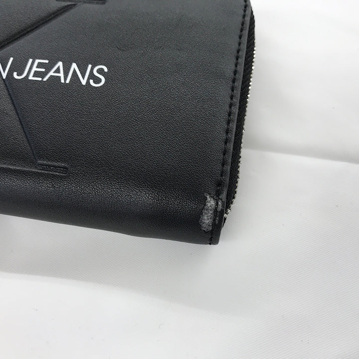 『USED』 
Calvin klein Jeans カルバンクラインジーンズ 
 財布 長財布 
ポリウレタン ブラック