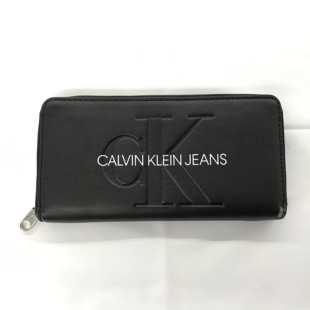 『USED』 
Calvin klein Jeans カルバンクラインジーンズ 
 財布 長財布 
ポリウレタン ブラック