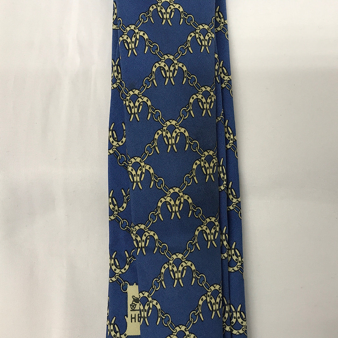 『USED』 
HERMES エルメス 
 936 IA ネクタイ 
シルク ブルー系