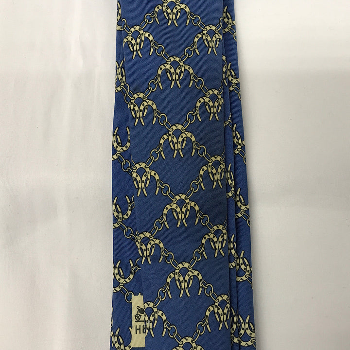 『USED』 
HERMES エルメス 
 936 IA ネクタイ 
シルク ブルー系