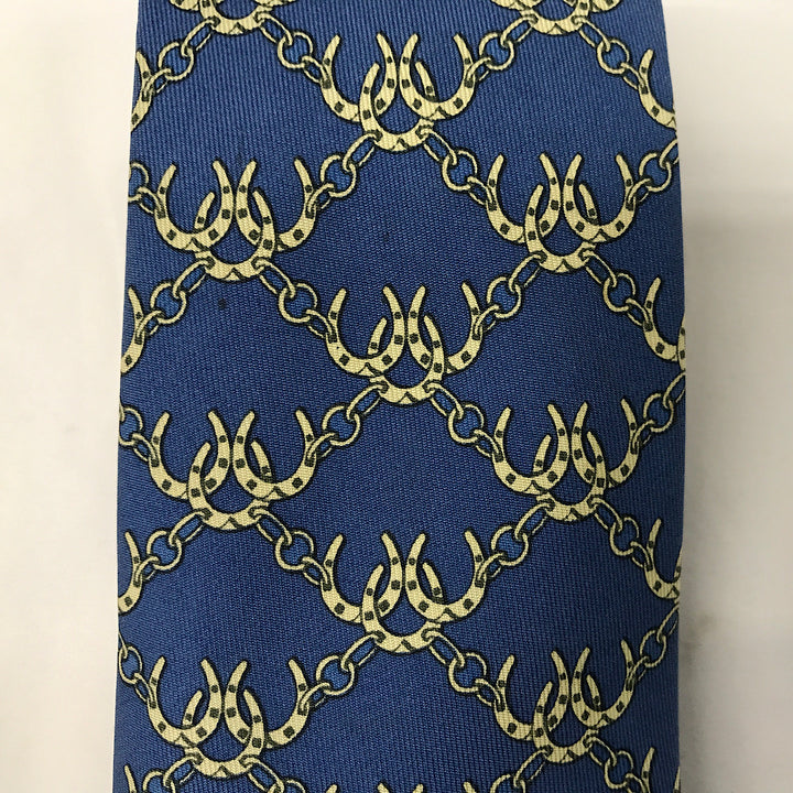 『USED』 
HERMES エルメス 
 936 IA ネクタイ 
シルク ブルー系