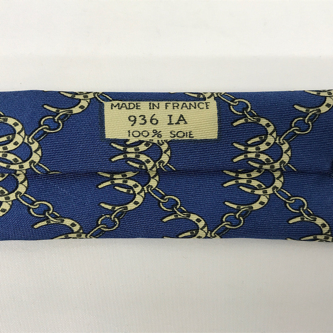 『USED』 
HERMES エルメス 
 936 IA ネクタイ 
シルク ブルー系