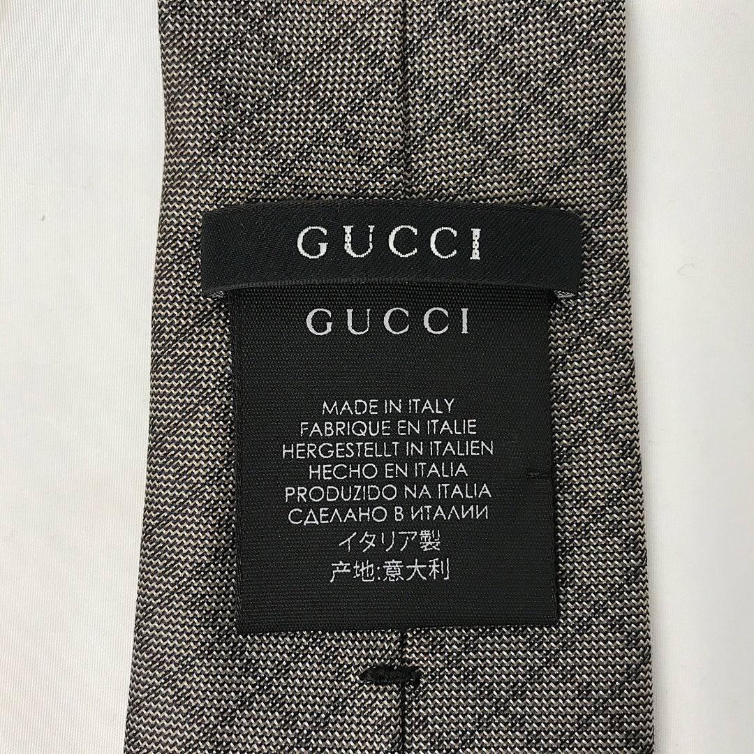 『USED』 
GUCCI グッチ 
 408865 4E002 ネクタイ 
シルク ブラウン系
