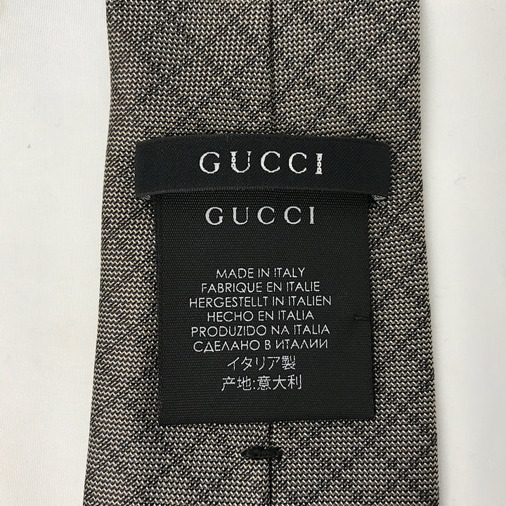 『USED』 
GUCCI グッチ 
 408865 4E002 ネクタイ 
シルク ブラウン系