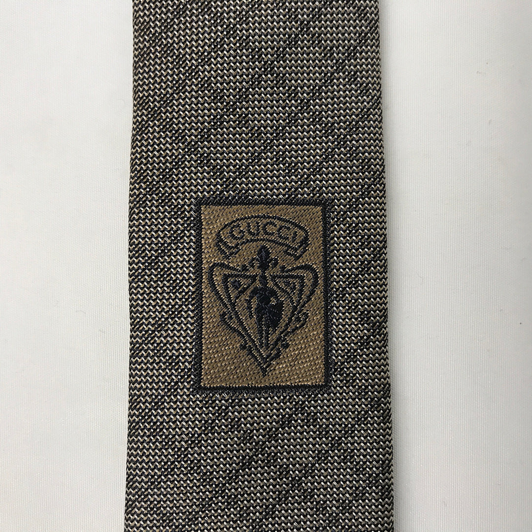 『USED』 
GUCCI グッチ 
 408865 4E002 ネクタイ 
シルク ブラウン系
