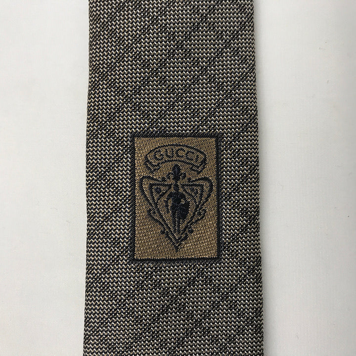 『USED』 
GUCCI グッチ 
 408865 4E002 ネクタイ 
シルク ブラウン系
