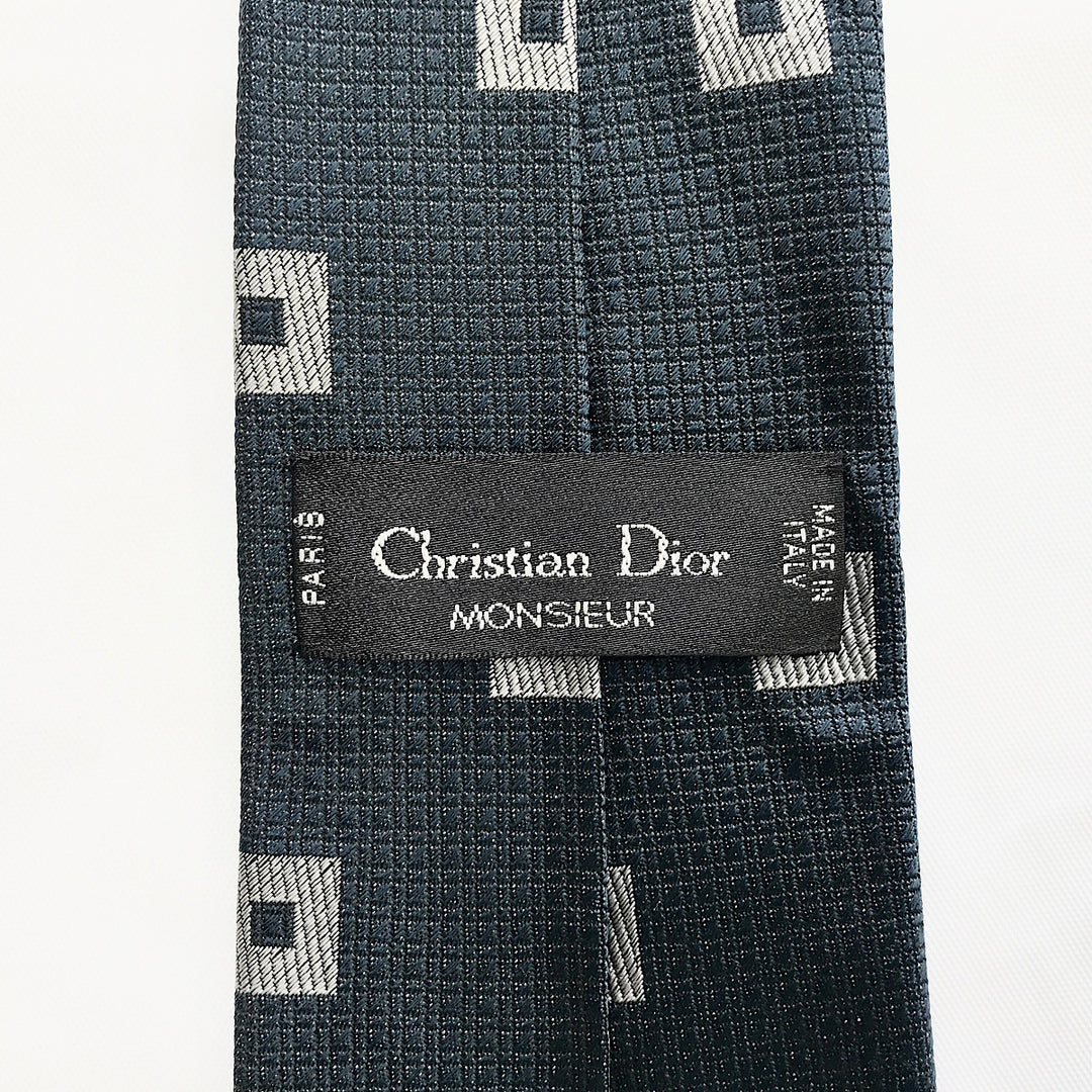 『USED』 
Christian Dior クリスチャンディオール 
 ネクタイ 
シルク ネイビー系