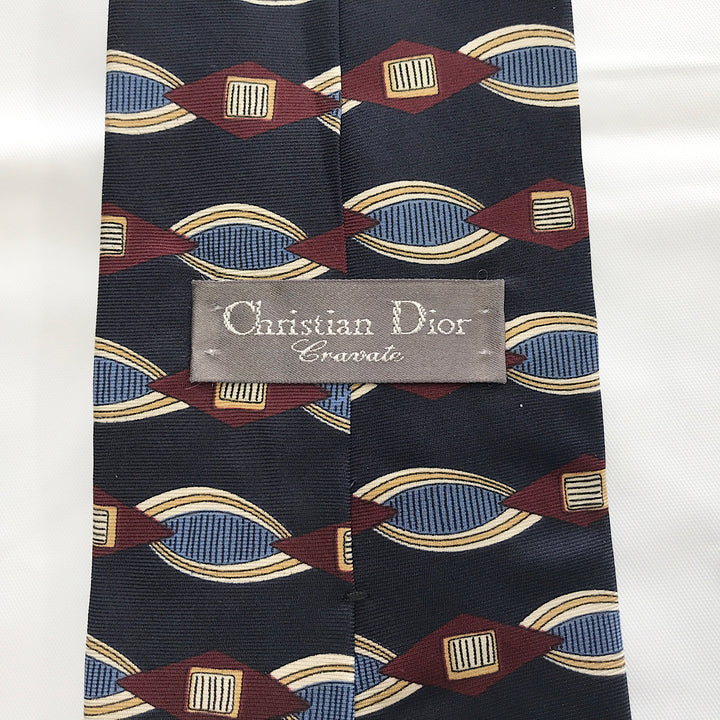 『USED』 
Christian Dior クリスチャンディオール 
 ネクタイ 
シルク ネイビー系