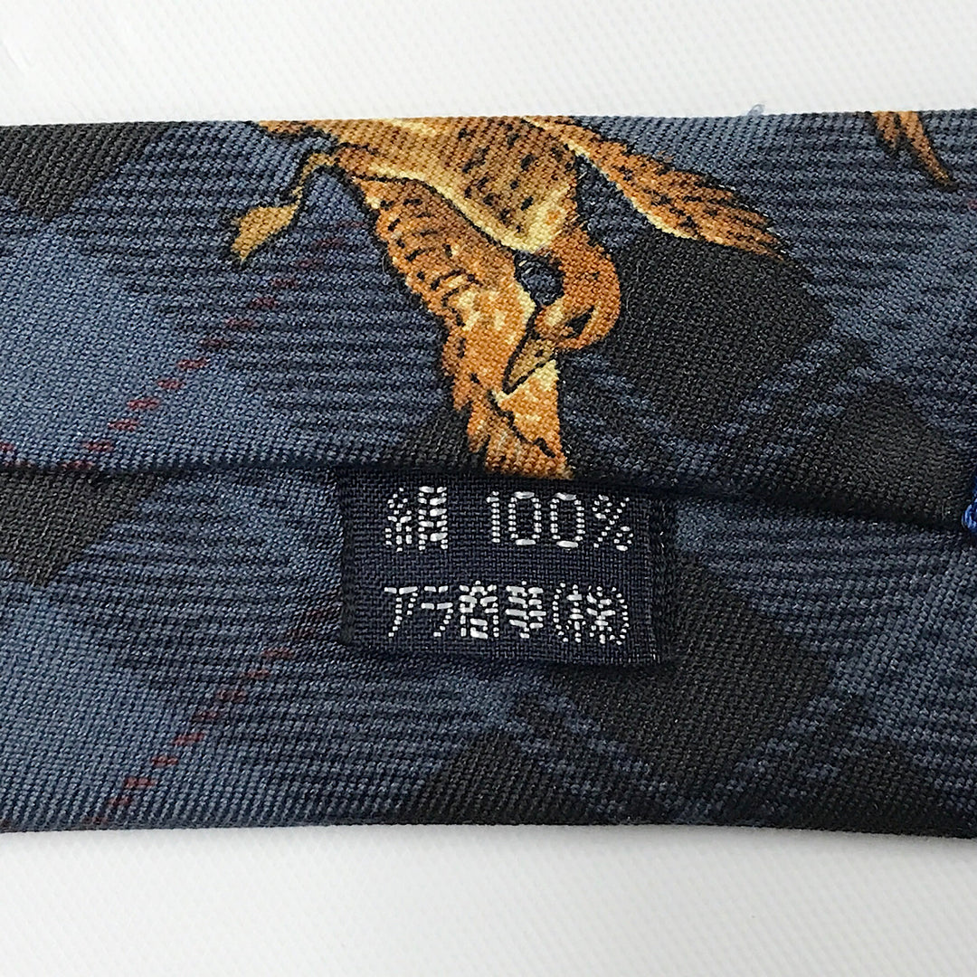 『USED』 
BURBERRY LONDON バーバリーロンドン 
 D-TK 8005 ネクタイ 
綿100％ ネイビー/ブルー系