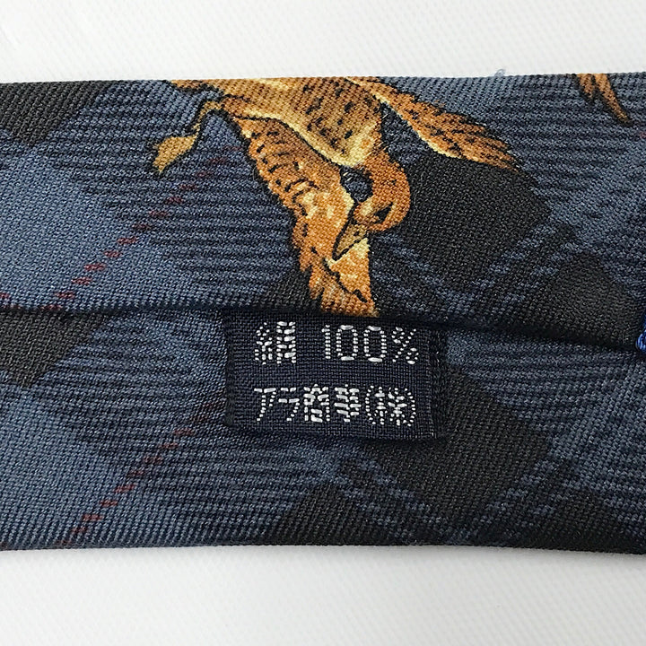 『USED』 
BURBERRY LONDON バーバリーロンドン 
 D-TK 8005 ネクタイ 
綿100％ ネイビー/ブルー系